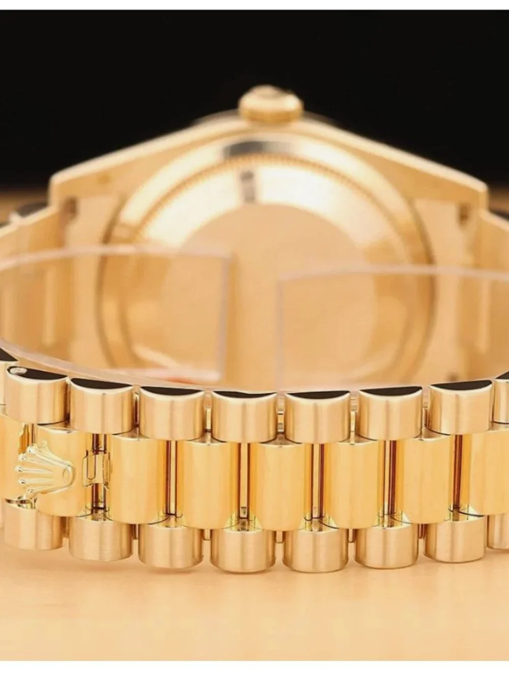 ROLEX DAY DATE PRESIDENT 18K GOLD 750 FACTORY DIAMOND WATCH MENS